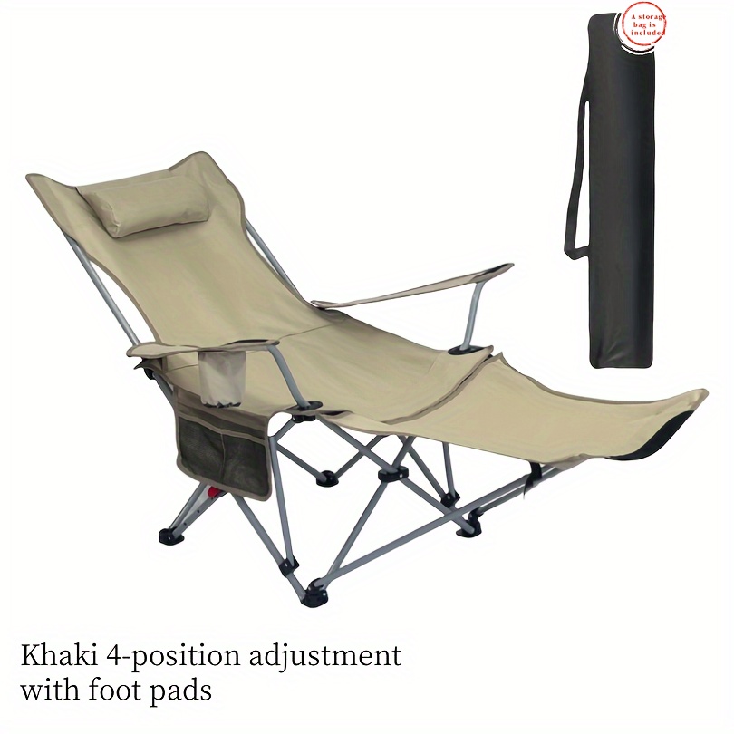 Outdoor Furniture Used - Portable Folding Camping Chair, 4-position Adjustment,