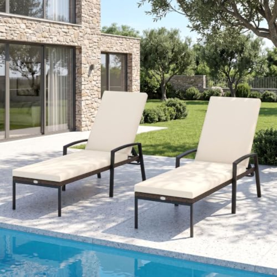 Outdoor Furniture Rattan - Outdoor patio furniture set: 2 rattan