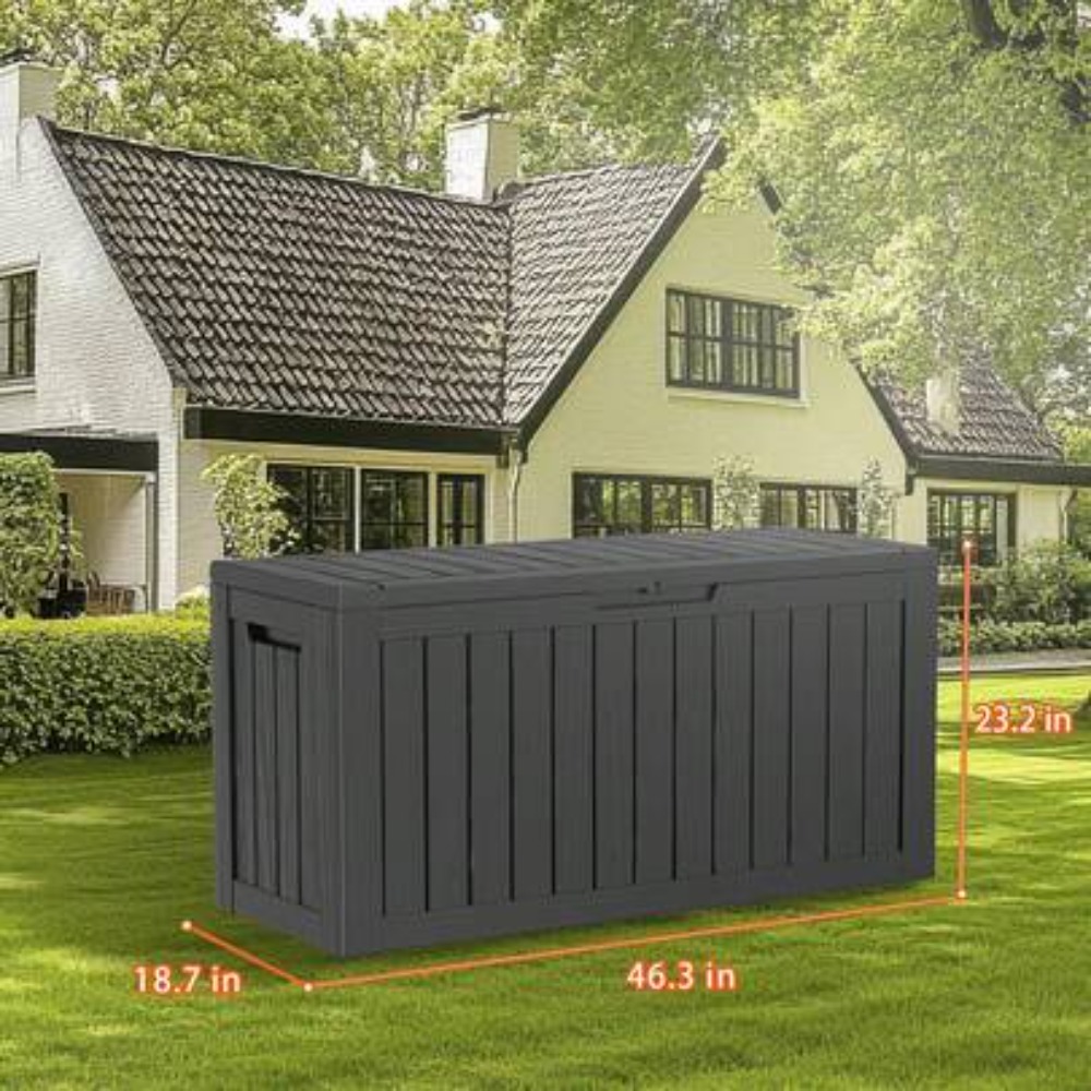 Outdoor Furniture Cushions 24 X 24 - 90 Gallon Lockable Resin Deck Box