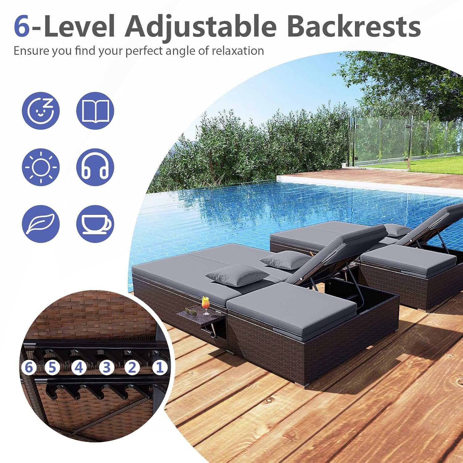 Rattan Wicker Outdoor Daybed L - Outdoor Furniture Rattan ulasan dan harga
