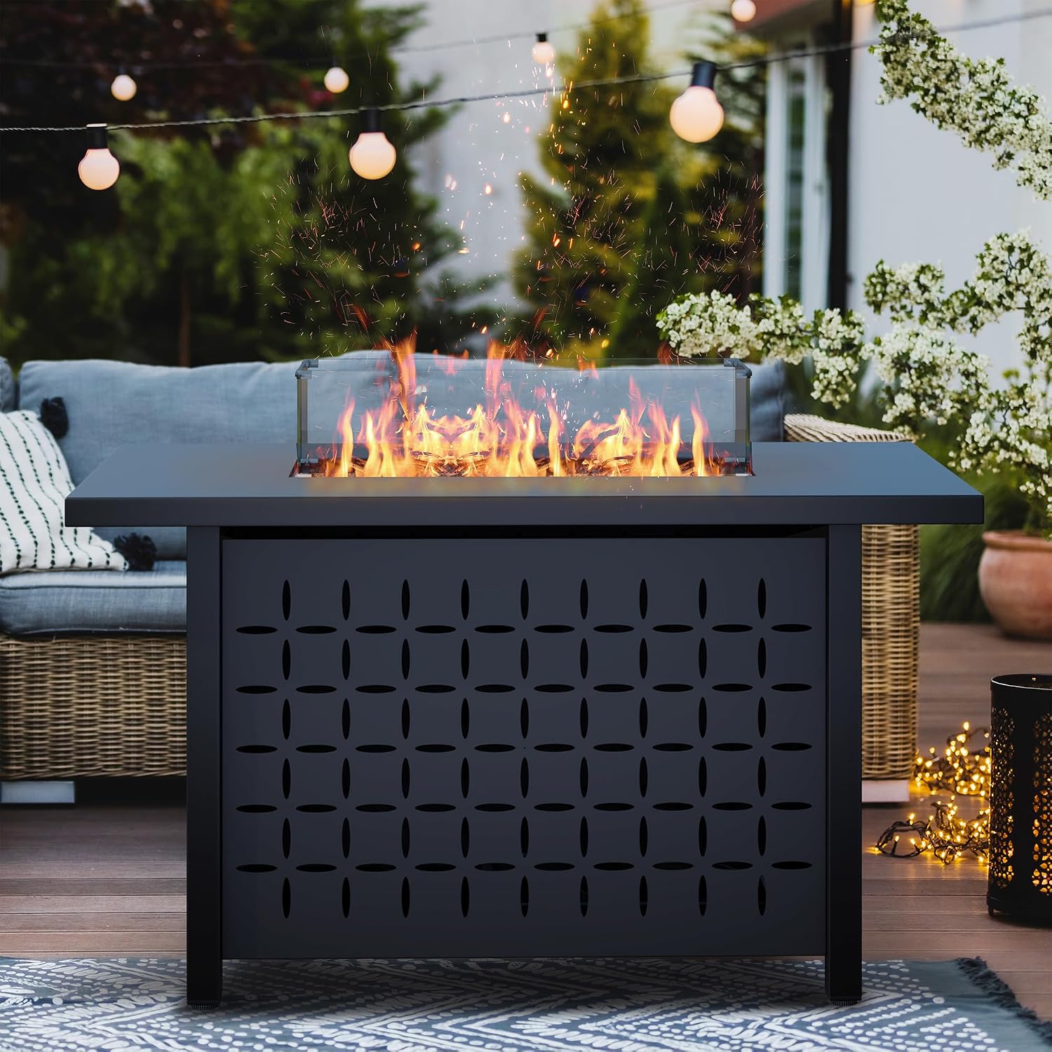 8-Piece Patio Furniture Set wi - Outdoor Furniture With Fire Pit Table ulasan dan harga