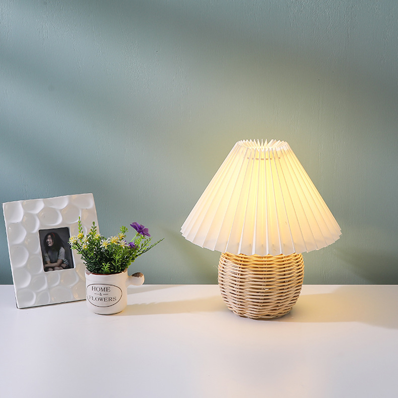 SCKDAY LED Pleated Table Lamp  - Outdoor Furniture Cafe ulasan dan harga