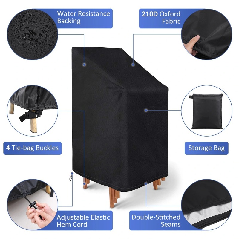 1/2/PCS Stacked Chair Dust Cov - Outdoor Furniture Protector ulasan dan harga