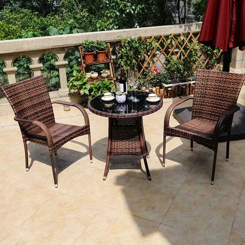 Small Metal Rattan Coffee Tabl - Outdoor Furniture Prices ulasan dan harga