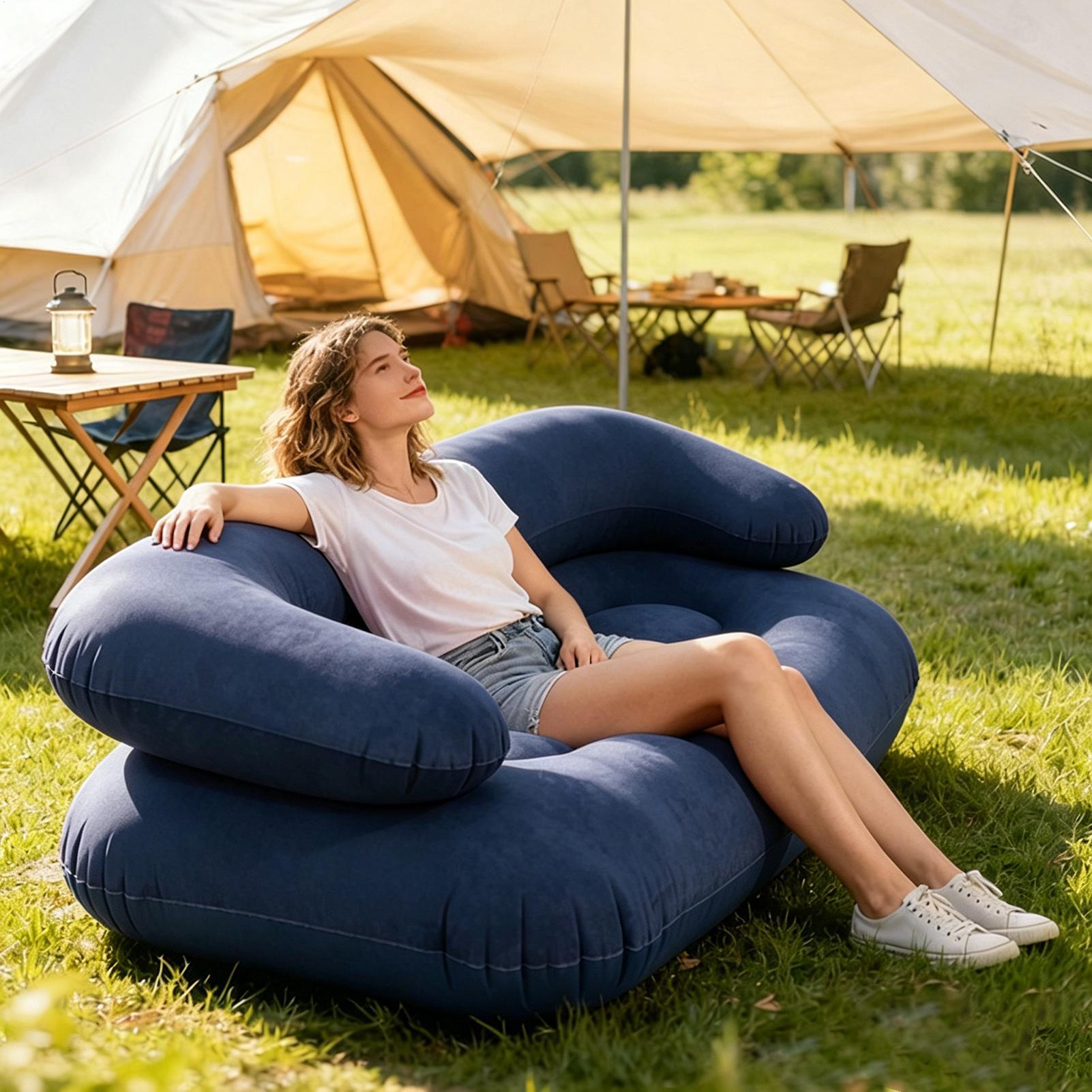 Double Inflatable Air Sofa Two - Outdoor Furniture Nearby ulasan dan harga