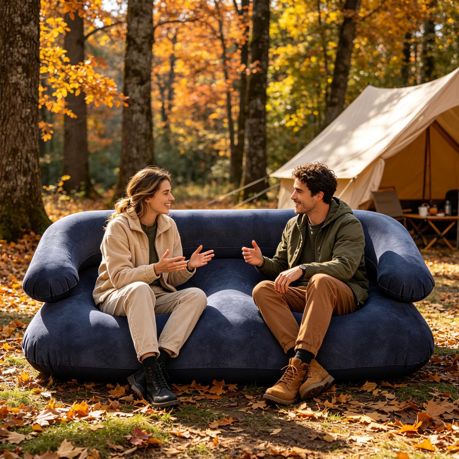 Double Inflatable Air Sofa Two - Outdoor Furniture Nearby ulasan dan harga