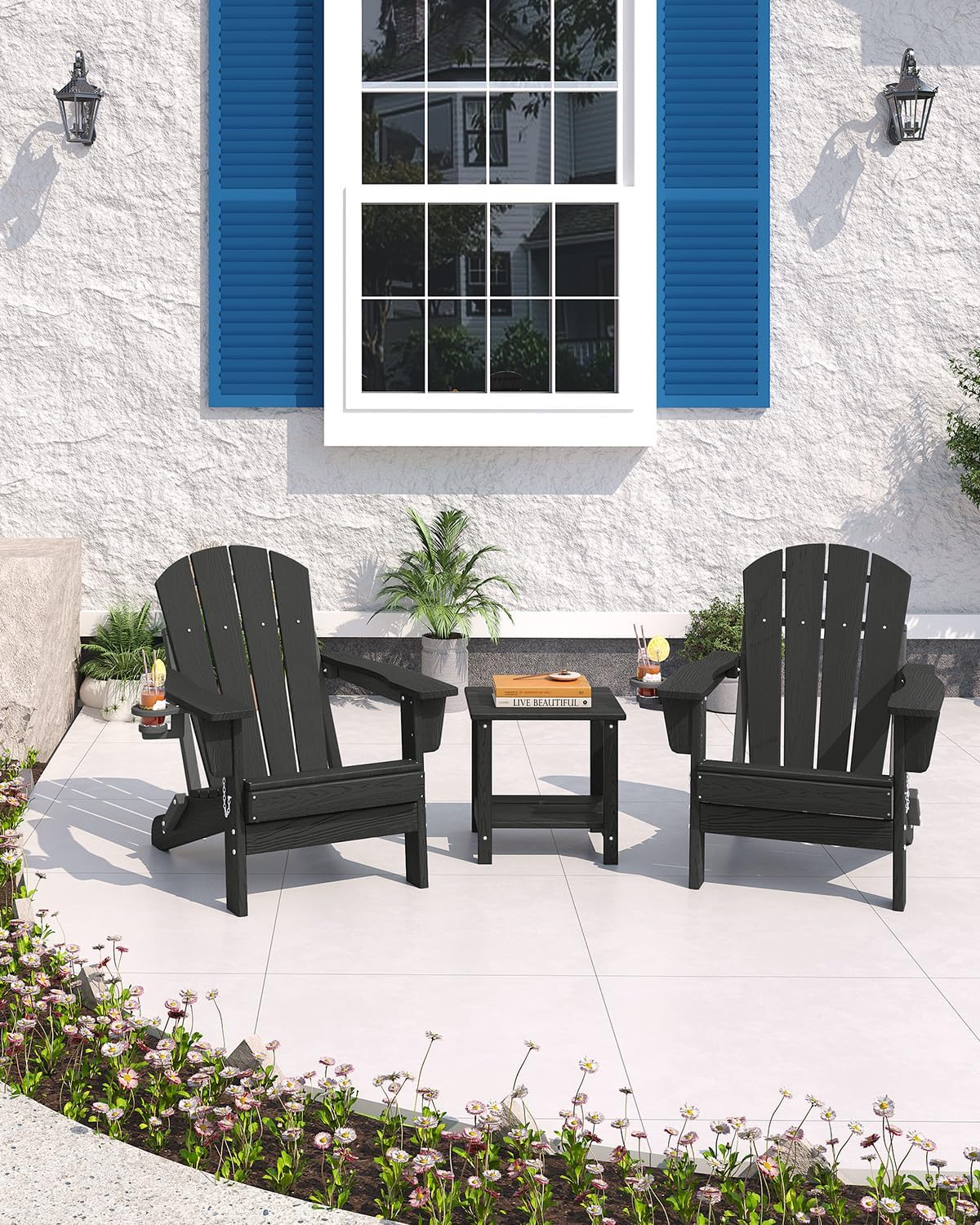 Folding Adirondack Chair HDPE  - Outdoor Furniture With Fire Pit ulasan dan harga