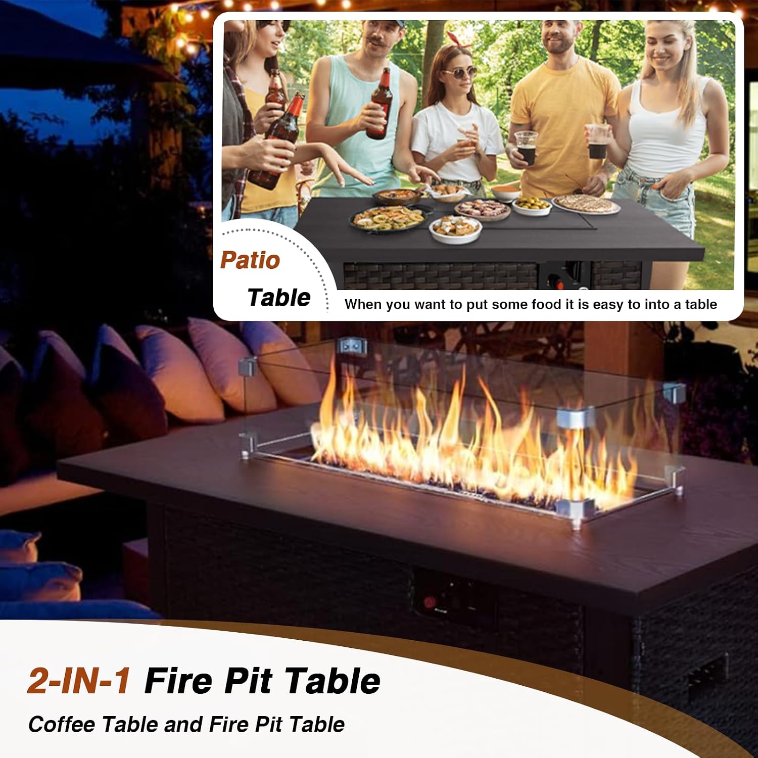 Patio Furniture Set with Fire  - Outdoor Furniture With Fire Pit Table ulasan dan harga