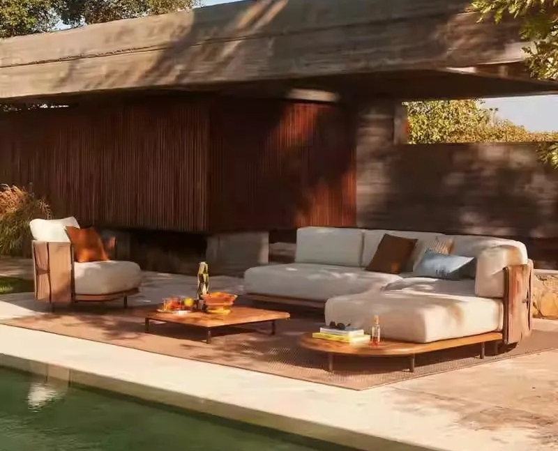 Nordic outdoor rattan sofa vil - Outdoor Furniture Rattan ulasan dan harga