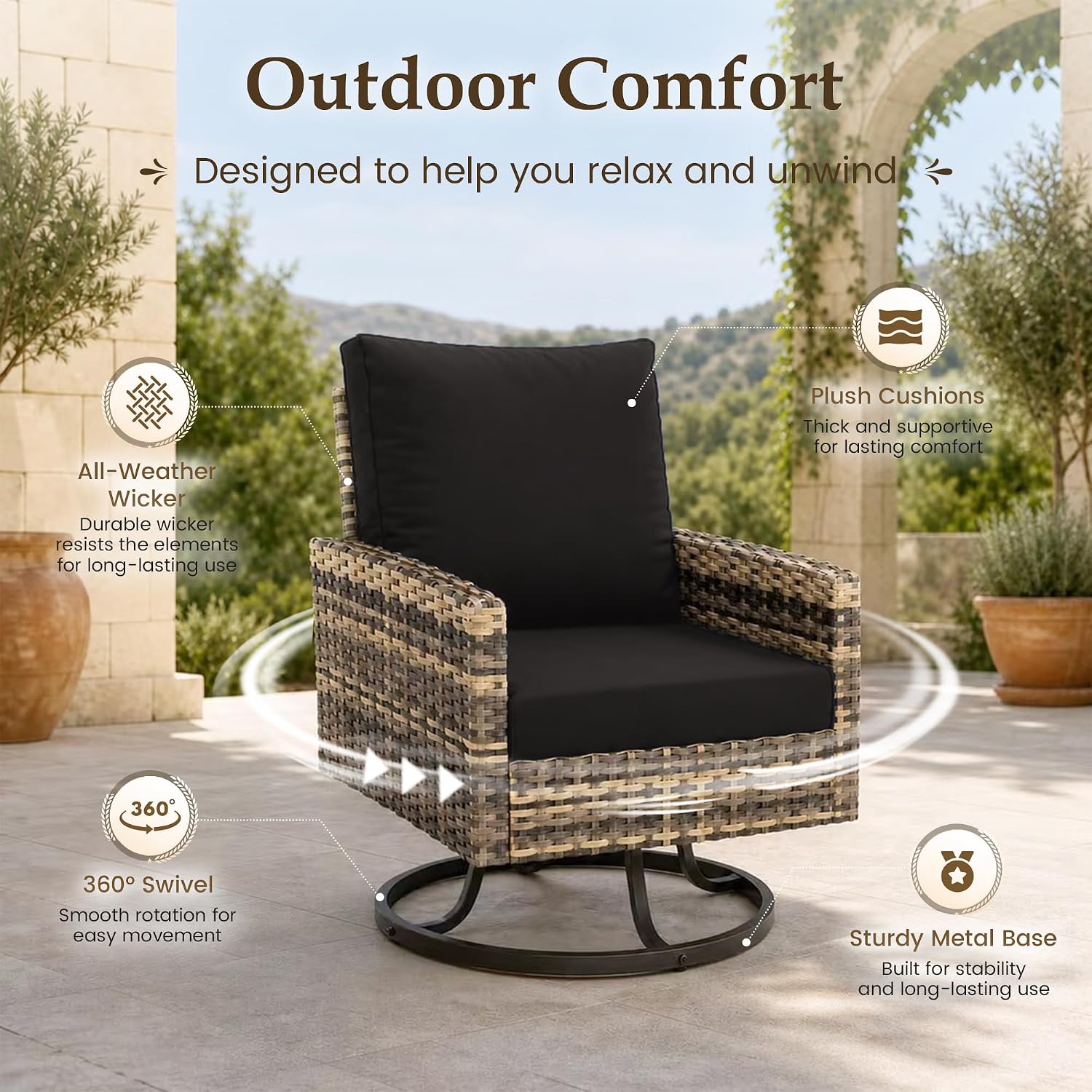 7-Piece Patio Furniture Set wi - Outdoor Furniture With Fire Pit Table ulasan dan harga
