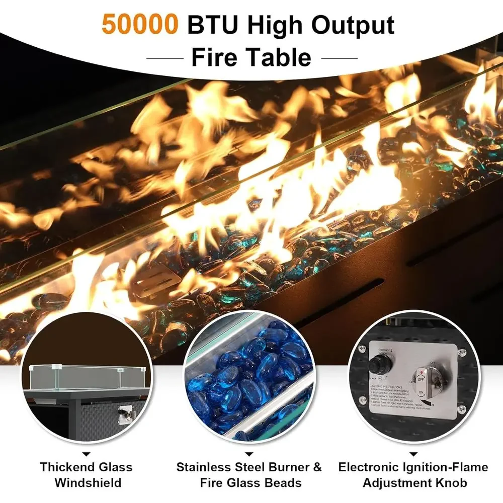8-Piece Patio Furniture Set wi - Outdoor Furniture With Fire Pit ulasan dan harga