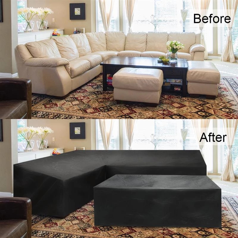 UV Resistant L Shaped Furnitur - Outdoor Furniture Rattan ulasan dan harga