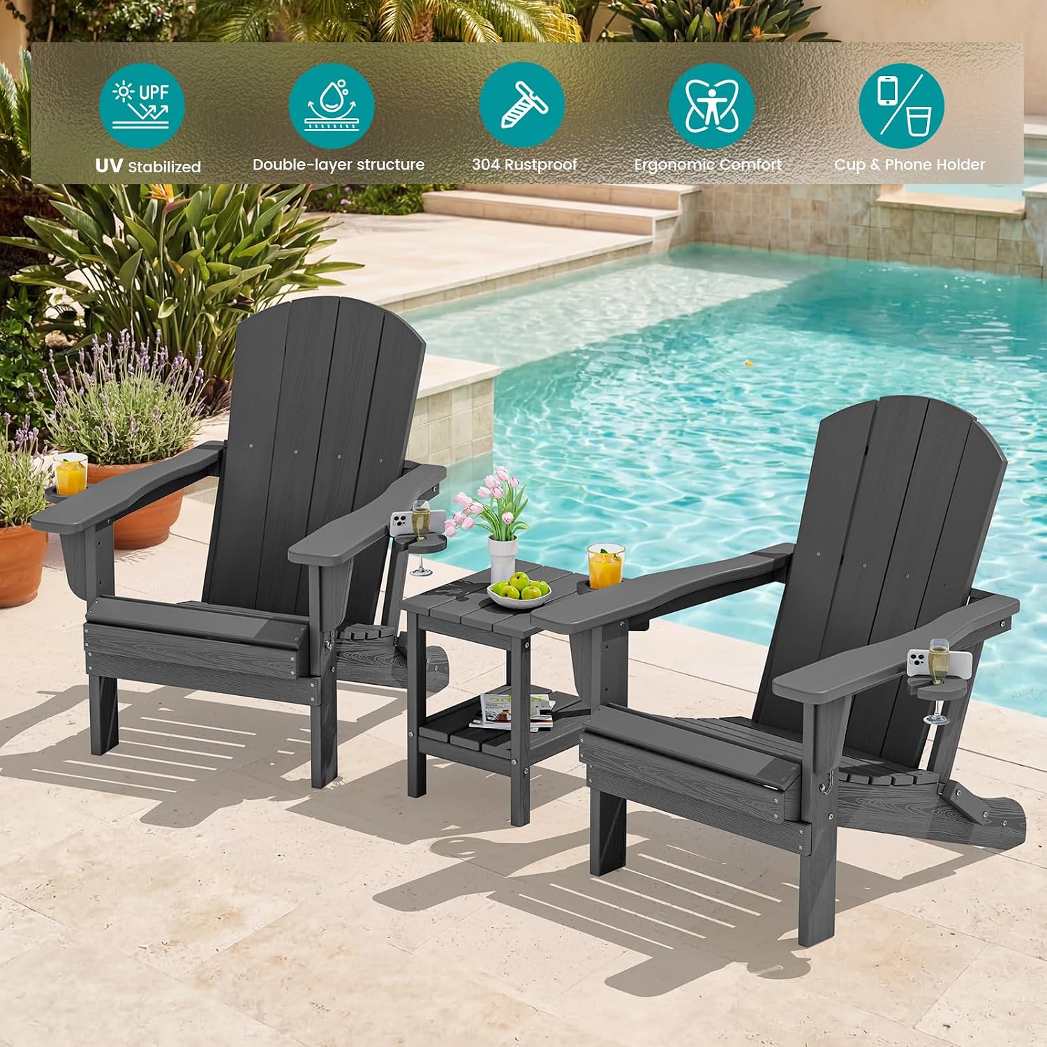 Outdoor Folding Chairs Set Of  - Outdoor Furniture With Fire Pit ulasan dan harga