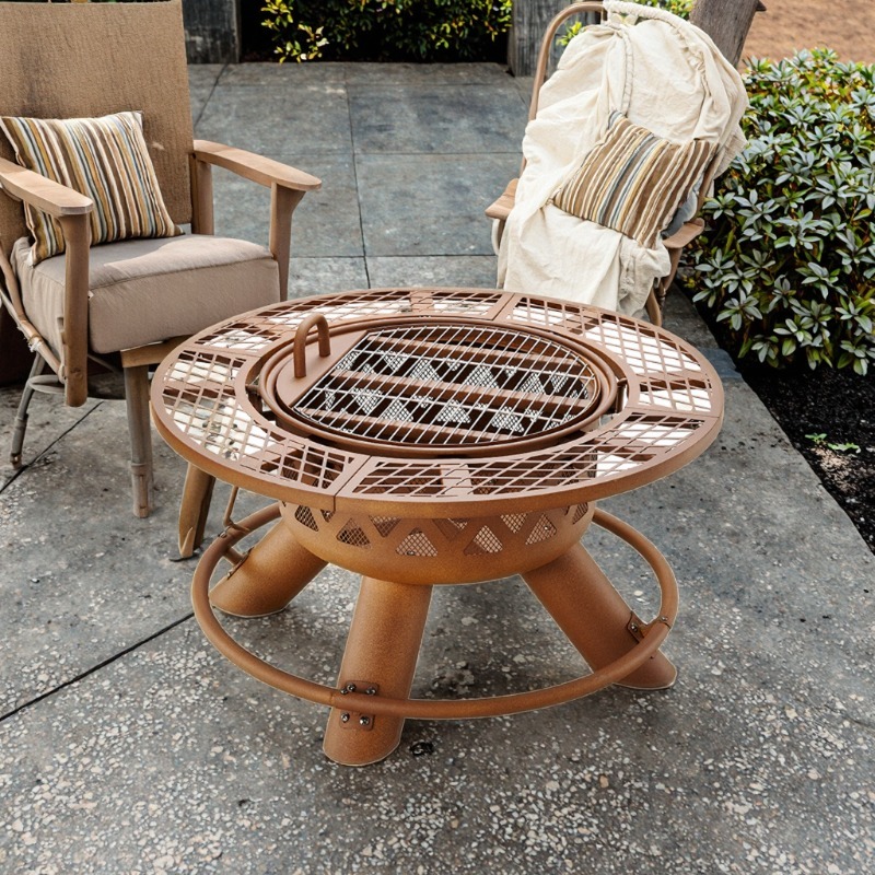 2026 Modern Outdoor Steel Char - Outdoor Furniture With Fire Pit ulasan dan harga