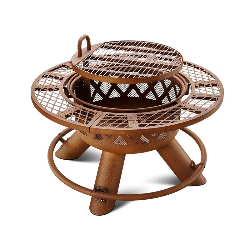 2026 Modern Outdoor Steel Char - Outdoor Furniture With Fire Pit ulasan dan harga