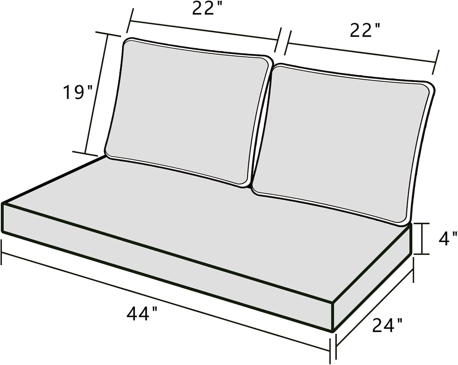 Outdoor Loveseat Cushion Set 4 - Outdoor Furniture Cushions 24 X 24 ulasan dan harga