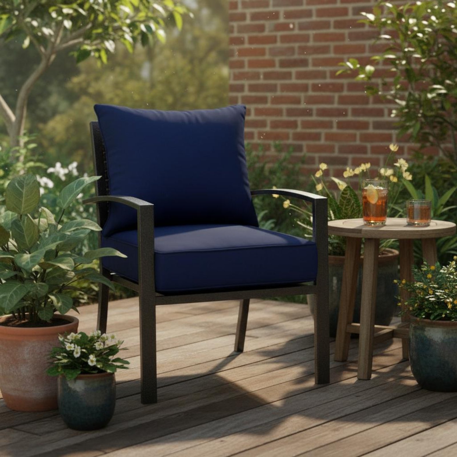 Patio Chair Pad Hidden Closure - Outdoor Furniture Pads ulasan dan harga