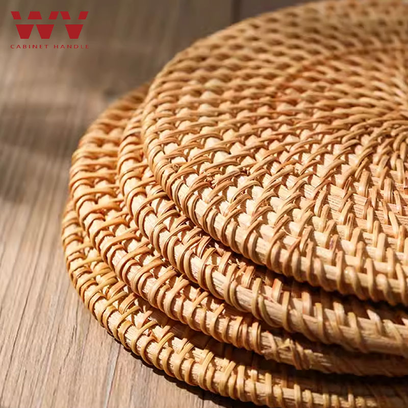 10-20cm Pot Mats Handwoven Rat - Outdoor Furniture Cafe ulasan dan harga